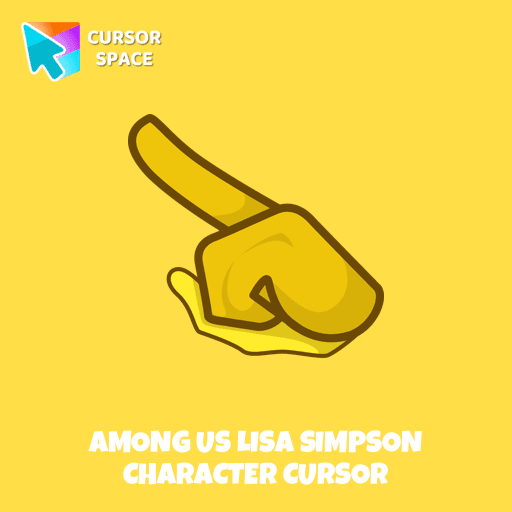 Among Us Lisa Simpson Character cursor arrow cursor