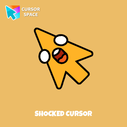 Shocked cursor arrow cursor